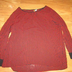5/$25 Red Black Old Navy sz XL long sleeve top